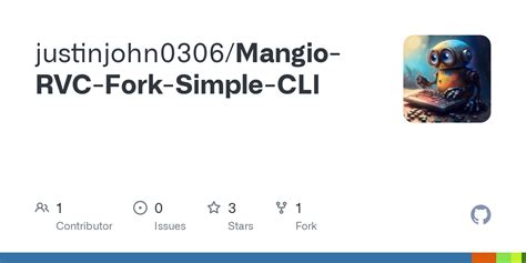 GitHub - justinjohn0306/Mangio-RVC-Fork-Simple-CLI