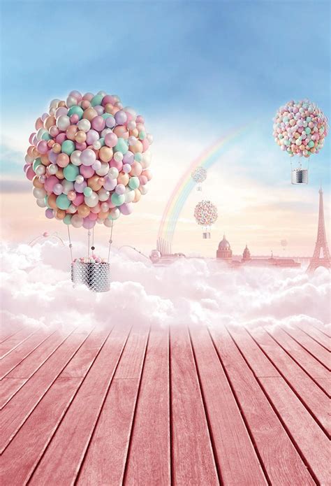 HUAYI hot air balloon Backdrop photography backdrops vinyl Backdrop ...