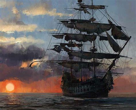 Famous Pirate Ship Painting