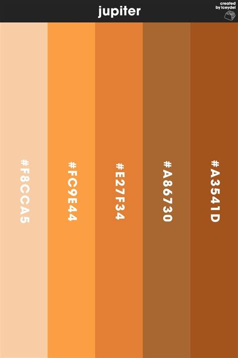 Jupiter Planet Colour Palette by Iceydel in 2023 | Planet colors, Jupiter planet color, Jupiter ...