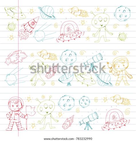 Moon Surface Kindergarten Children Play Space Stock Vector (Royalty ...