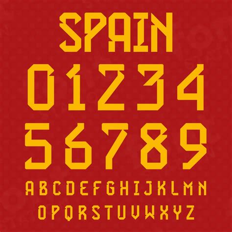 Spain Soccer Font - World Cup 2022 - Instant Download