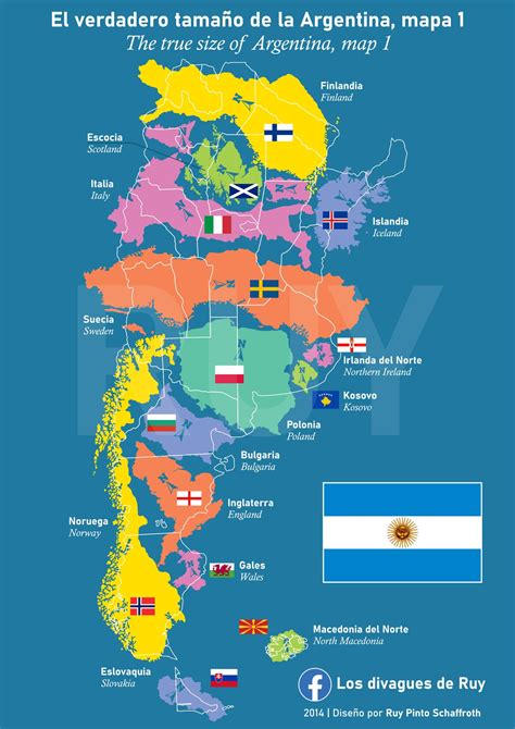 The true size of Argentina - Vivid Maps