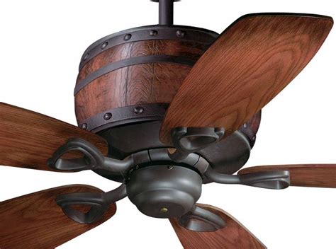 Standard Size Fans | 52" Wine Barrel Ceiling Fan | Rustic Lighting and ...