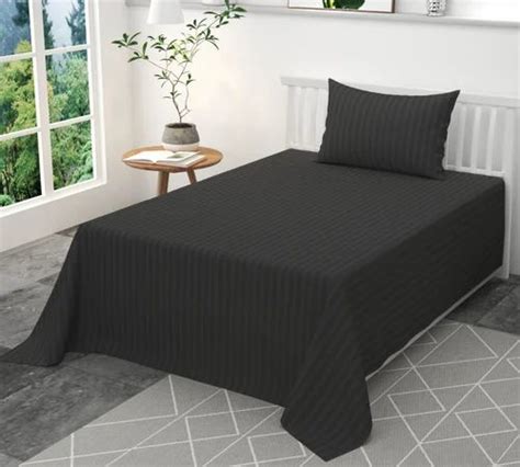 Poly cotton Striped Single Bed Sheet, For Home at Rs 249/piece in ...