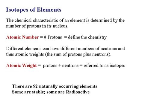 Lecture 11 Stable Isotopes of Elements Chart of