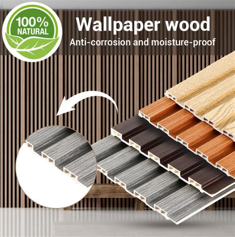 Waterproof Board PVC Grille Wall Panel Modern 3D Solid Ecological ...