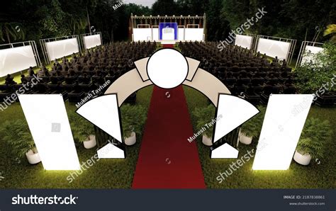 Outdoor Stage Design Celebration Event Corporate Stock Illustration ...