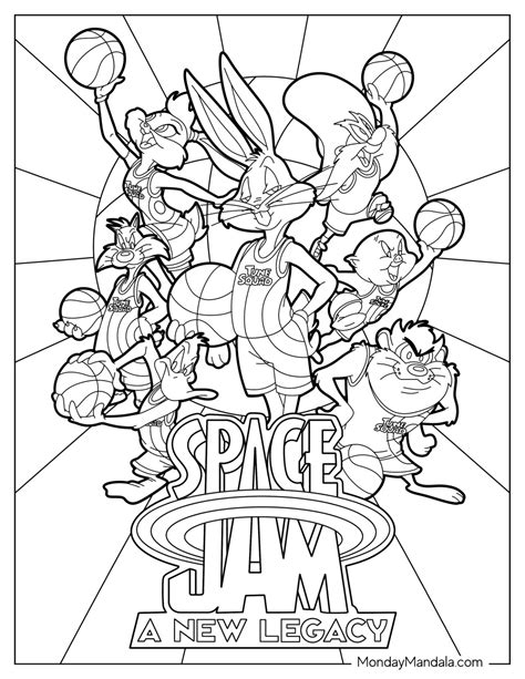 22 Space Jam Coloring Pages (Free PDF Printables)