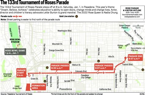 Rose Parade 2022: Here’s the route for Pasadena’s annual march ...