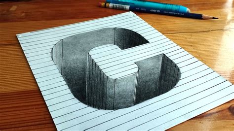 How to Draw Letter C Hole 3D | Easy Drawing - YouTube