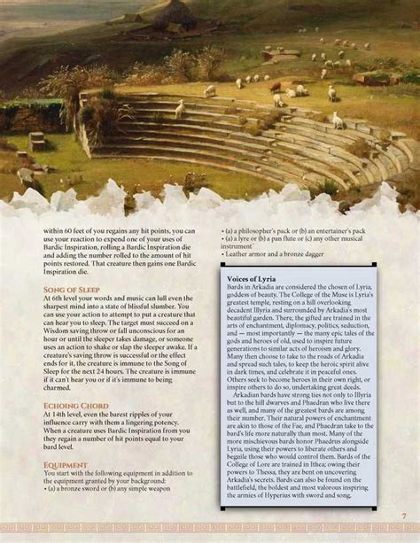 Arkadia - Greek Class Archetypes (All Classes) in 2021 | Bard, Archetypes, Greek