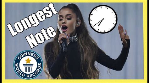 Ariana Grande Breaks Record For Longest Note Ever Held! - YouTube