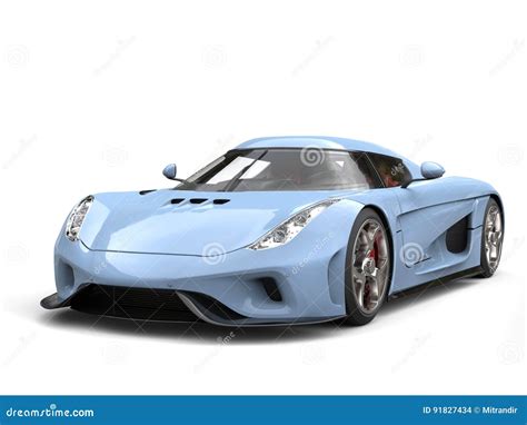 Light Sky Blue Modern Race Sports Car Stock Photo - Image of concept, elegance: 91827434