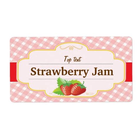 Strawberry Jam Labels, Strawberry Jam Address Labels, Return Address ...