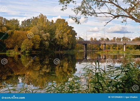 The Psel River in the Autumn. Stock Photo - Image of rechka, sand ...