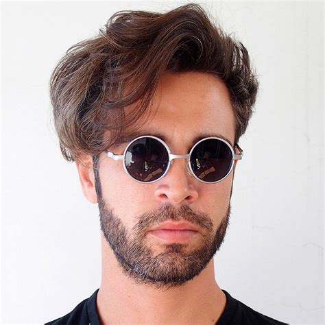 small round sunglasses metal frame gold silver lens options | Hi Tek Webstore