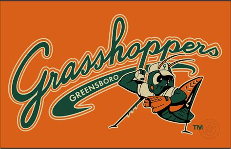 Greensboro Grasshoppers Logo - Primary Dark Logo - South Atlantic ...