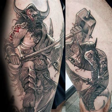 40 Minotaur Tattoo Designs For Men - Greek Mythology Ideas