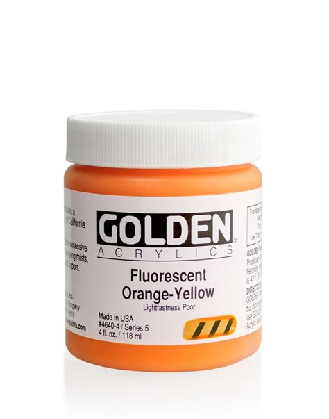 Golden FLUORESCENT COLORS, Amarillo-anaranjado fluorescente Colores listos para usar | Kremer ...