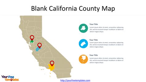 California counties map - Free PowerPoint Template