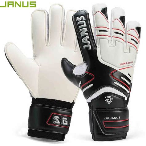 JANUS Brand Professional Goalkeeper Gloves With Finger Protection Thickened Latex Soccer ...