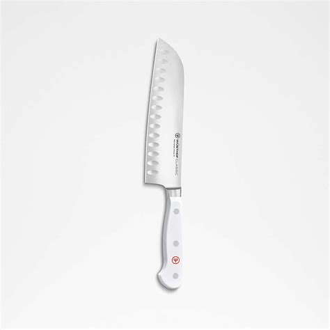 Wusthof Classic White 7" Santoku Knife + Reviews | Crate & Barrel