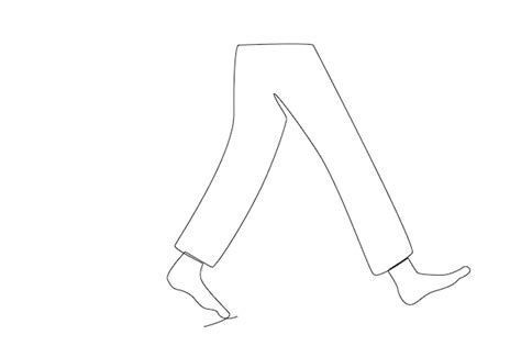 Premium Vector | Walking feet human body one line art illustration