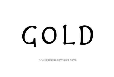 Gold Color Name Tattoo Designs - Page 2 of 5 - Tattoos with Names