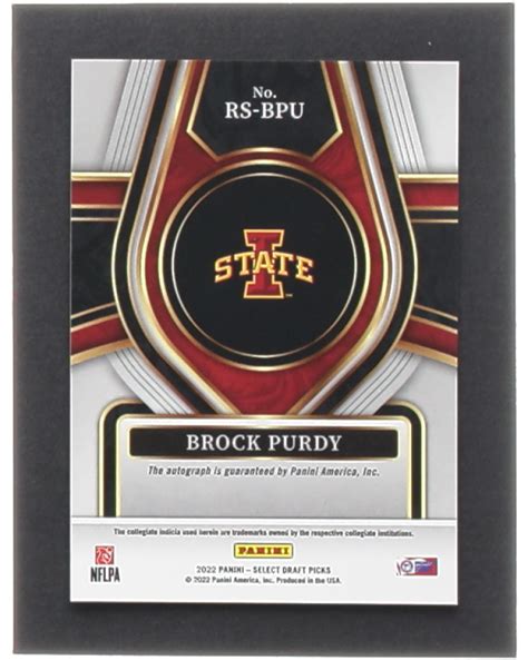 Brock Purdy 2022 Select Draft Picks Rookie Signatures #5 | Pristine Auction