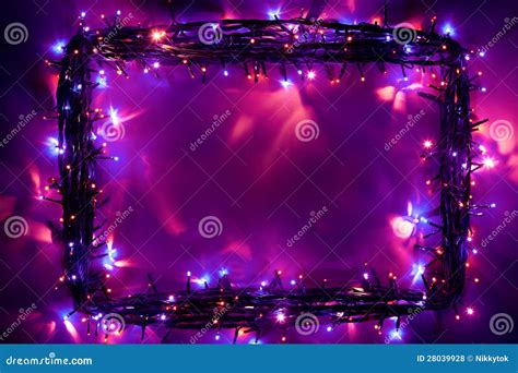 Christmas Lights Frame Backdrop Stock Photo - Image of frame, copy ...