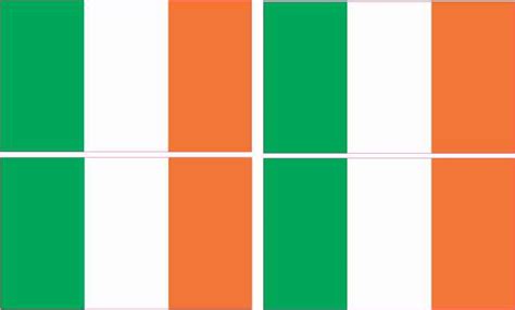 [4x] 2.5inx1.5in Irish Flag Bumper Sticker Vinyl Car Window Decal Stickers