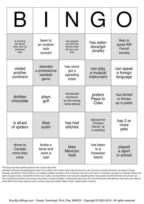 FIND A FRIEND BINGO Bingo Cards to Download, Print and Customize!