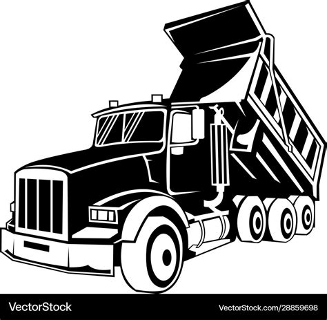 Dump truck Royalty Free Vector Image - VectorStock