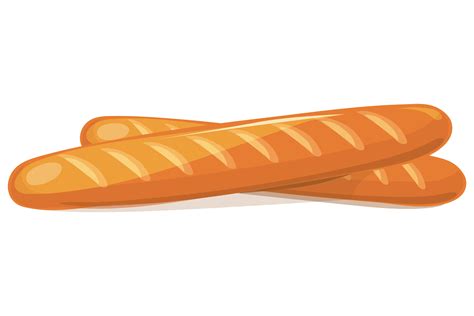 Baguette Cartoon Icon. Traditional Frenc Graphic by microvectorone · Creative Fabrica