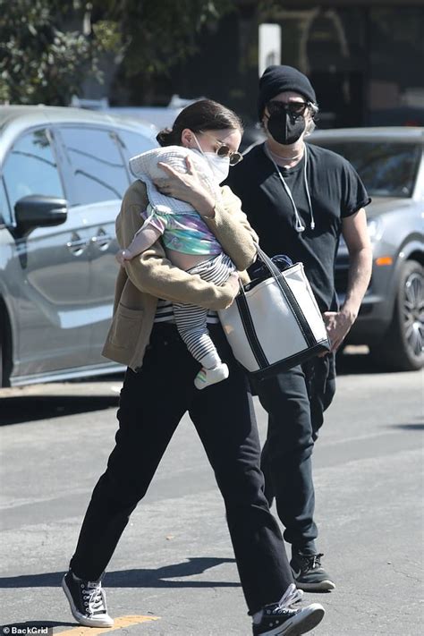 Joaquin Phoenix and fiancée Rooney Mara seen with newborn son River in LA | Daily Mail Online