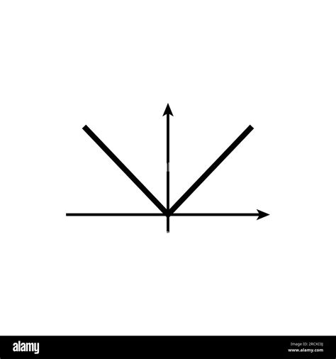 Absolute value graph icon. the graph of the absolute value function for real numbers ...