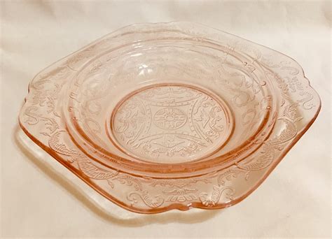 Federal Glass Madrid Pink Depression Glass Dessert Bowl