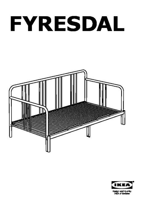 FYRESDAL Daybed frame black - IKEAPEDIA