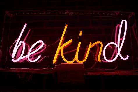 ‘be kind’ Campaign | People United #bekind #kindness #arts #kind #neon #pink #orange #sign ...