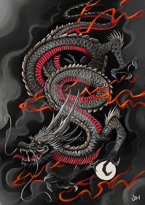 30 Legendary Chinese Dragon Illustrations and Paintings Dragon Tattoo ...