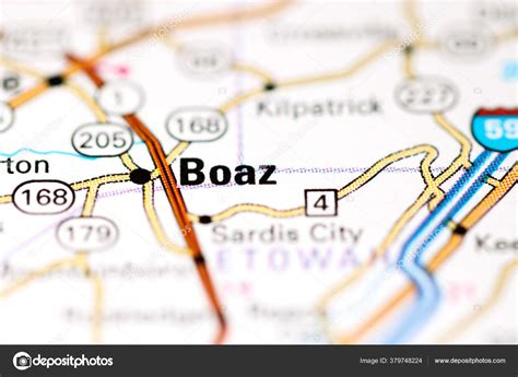 Boaz Alabama Usa Map — Stock Photo © aliceinwonderland2020 #379748224