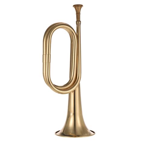 Muslady B Flat Bugle Call Trumpet Brass Cavalry Horn with Mouthpiece ...