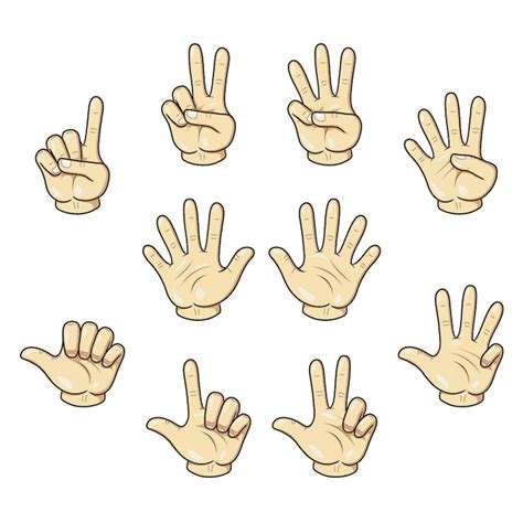 Premium Vector | Counting with fingers hand