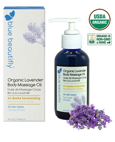 Organic Lavender Body Massage Oil - Blue Beautifly