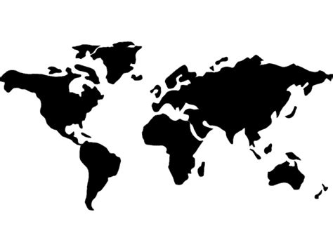 Mundo (world map) dxf File Free Download - 3axis.co | World map ...