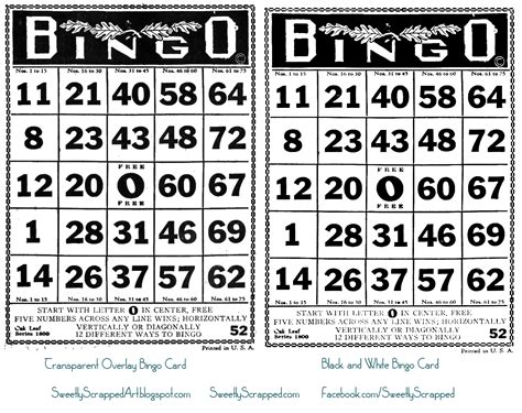 bingo cards printable - Clip Art Library