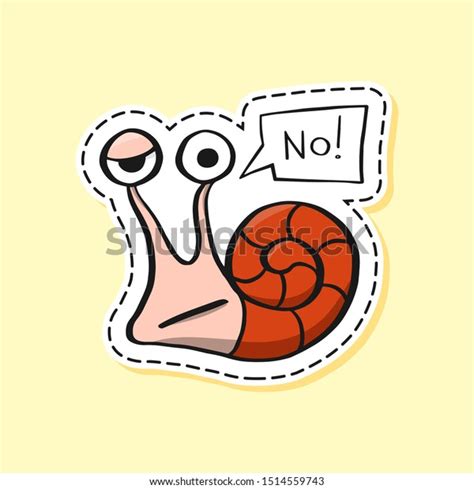 Snail Sticker Funny Emoji Nature Character Stock Vector (Royalty Free) 1514559743 | Shutterstock