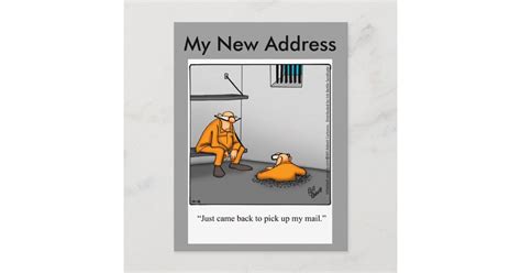 Funny New Address Announcement Postcard | Zazzle