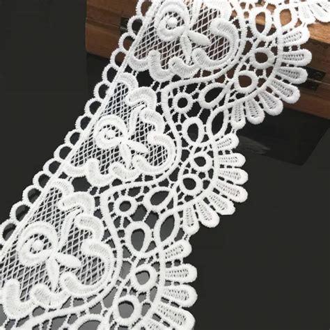 9 cm Width White Lace Trims Applique Costume Sewing Lace Fabric ...